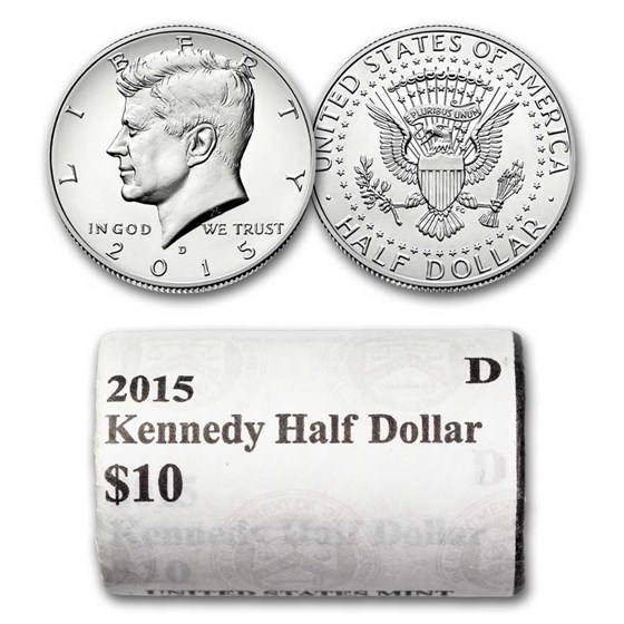 2015-D Kennedy Half Dollar 20-Coin Roll BU (Mint Wrapped) 2015-D Kennedy Half Dollar 20-Coin Roll BU (Mint Wrapped)
