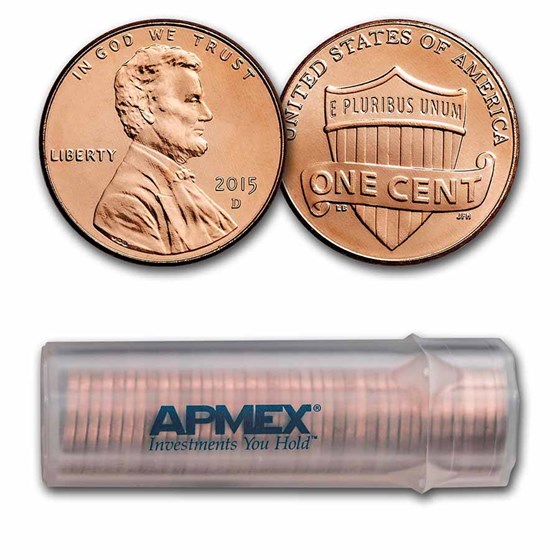 2015-D Lincoln Cent 50-Coin Roll BU 2015-D Lincoln Cent 50-Coin Roll BU