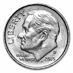 2015-D Roosevelt Dime 50-Coin Roll BU