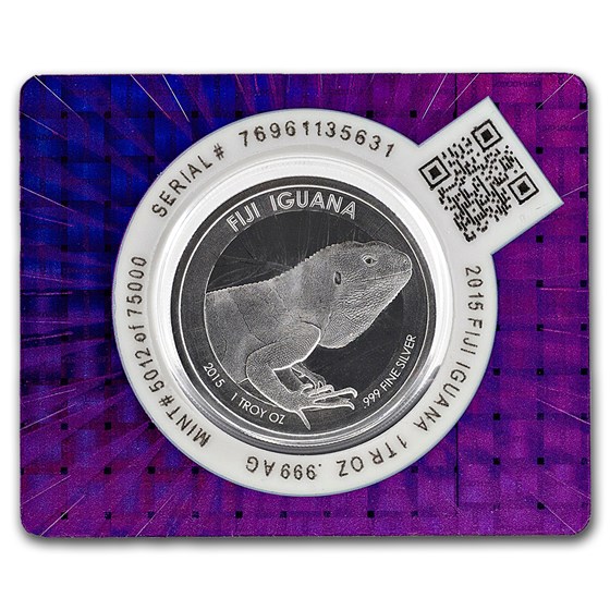 2015 Fiji Iguana Silver Coin in Certi-Lock® Assay 2015 Fiji Iguana Silver Coin in Certi-Lock® Assay