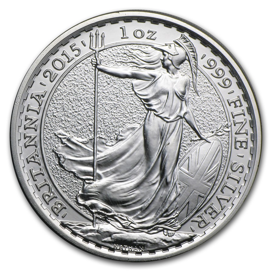 2015 Great Britain 1 oz Silver Britannia (Abrasions)