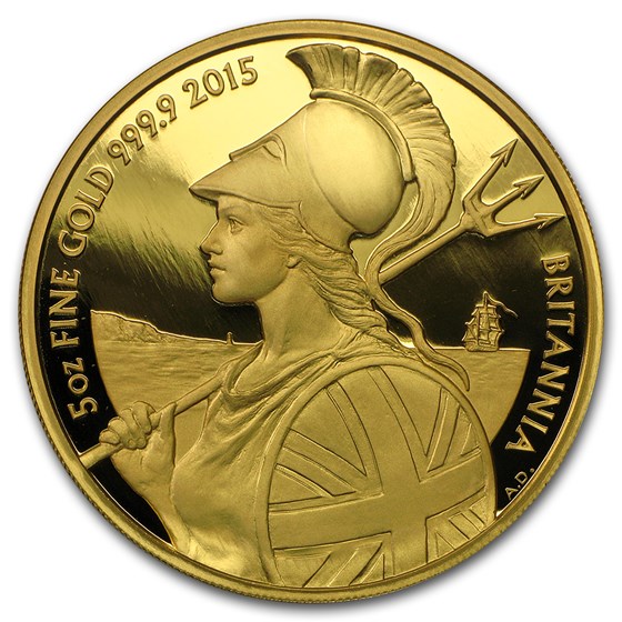 2015 Great Britain 5 oz Proof Gold Britannia