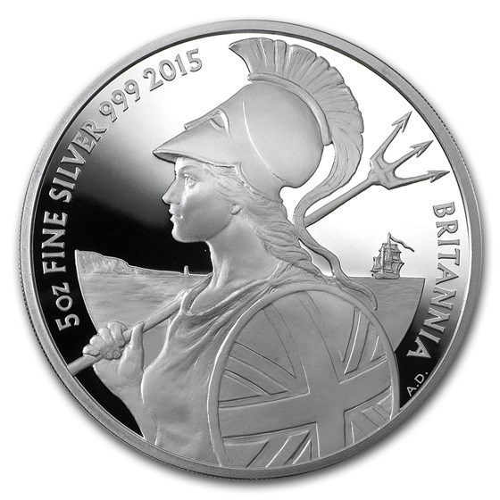 2015 Great Britain 5 oz Proof Silver Britannia 2015 Great Britain 5 oz Proof Silver Britannia