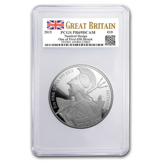 2015 Great Britain 5 oz Silver Britannia PR-69 PCGS 2015 Great Britain 5 oz Silver Britannia PR-69 PCGS