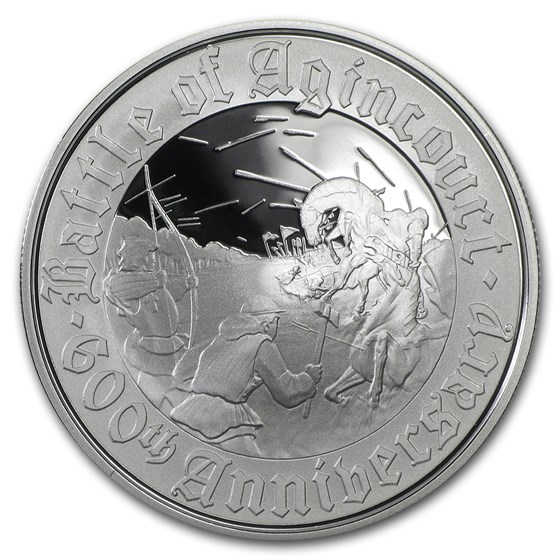 2015 Great Britain £5 Silver Battle of Agincourt Alderney Proof 2015 Great Britain £5 Silver Battle of Agincourt Alderney Proof