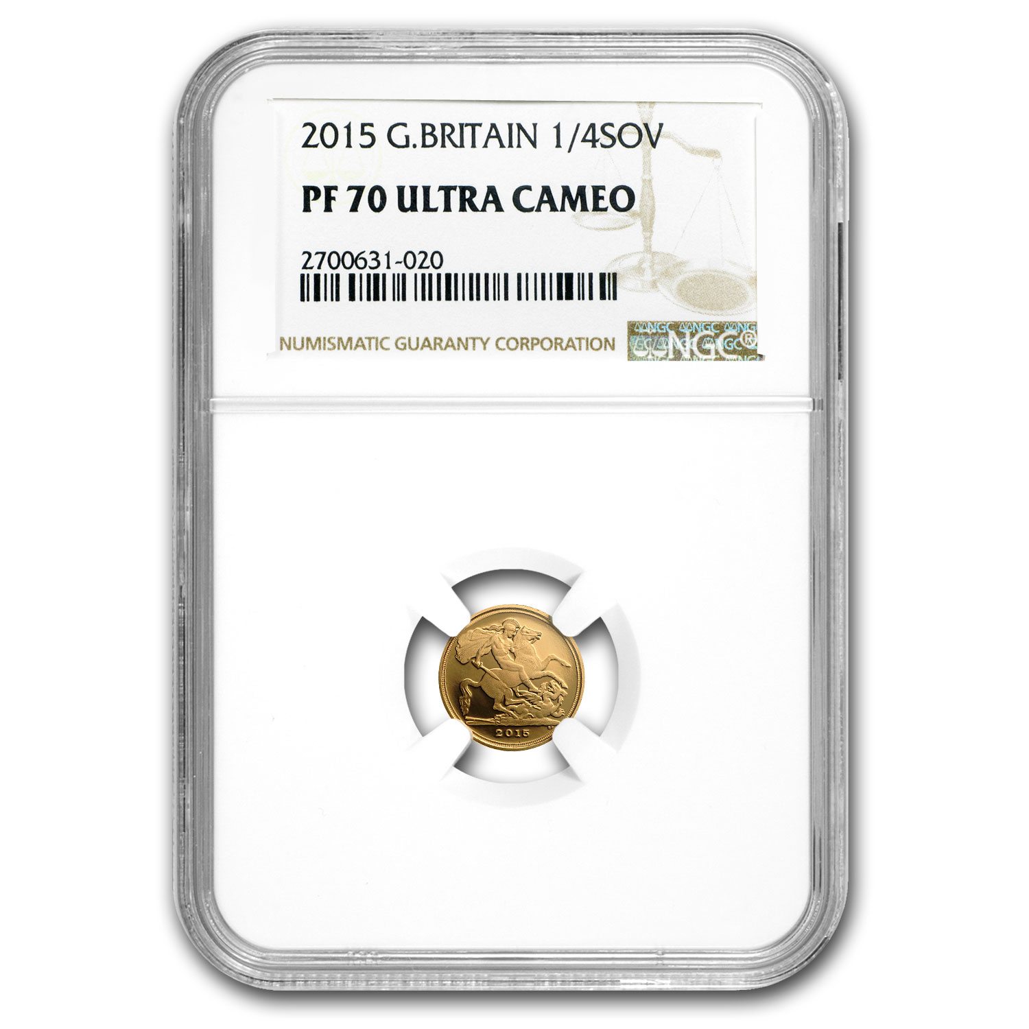 Buy 2015 Great Britain Gold 1/4 Sovereign PF-70 NGC | APMEX