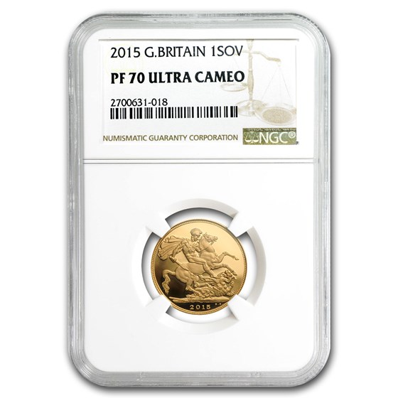 2015 Great Britain Gold Sovereign PF-70 NGC 2015 Great Britain Gold Sovereign PF-70 NGC