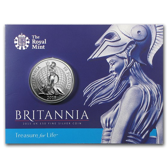 2015 Great Britain Silver £50 for £50 Britannia BU 2015 Great Britain Silver £50 for £50 Britannia BU