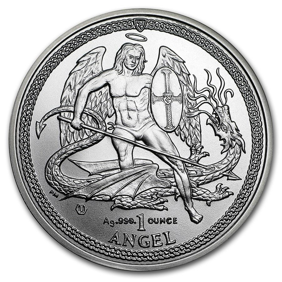 2015 Isle of Man 1 oz Silver Angel BU