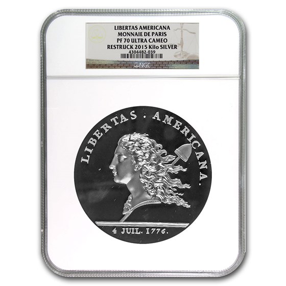 2015 Kilo Silver Libertas Americana Medal HR PF-70 NGC