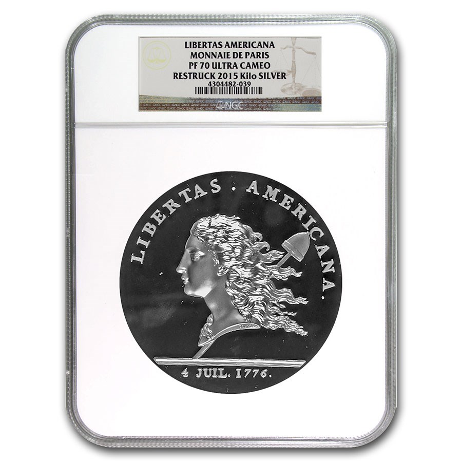 2015 Kilo Silver Libertas Americana Medal HR PF-70 NGC