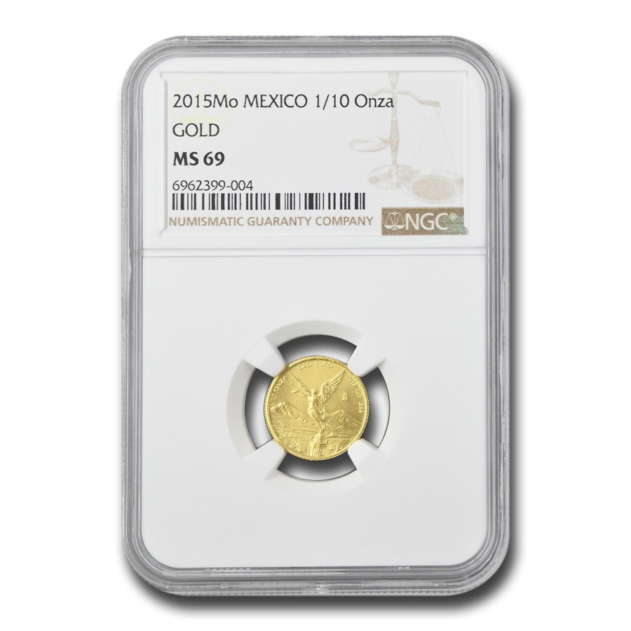 2015 Mexico 1/10 oz Gold Libertad MS-69 NGC