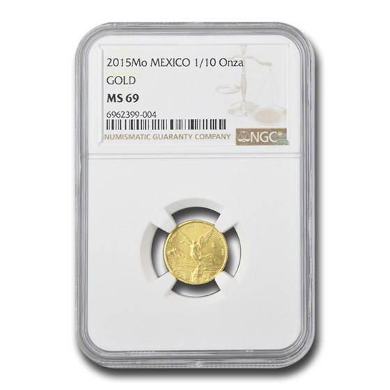 2015 Mexico 1/10 oz Gold Libertad MS-69 NGC 2015 Mexico 1/10 oz Gold Libertad MS-69 NGC