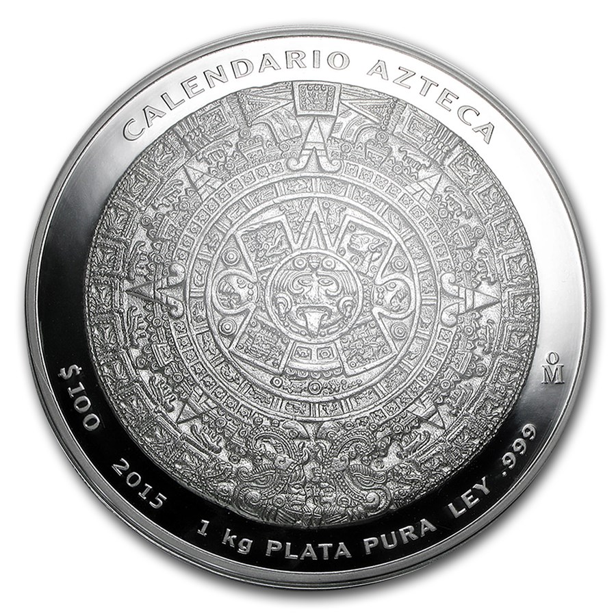 Buy 2015 Mexico 1 kilo Silver Aztec Calendar (w/Box & COA) APMEX
