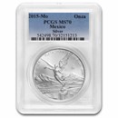 2015 Mexico 1 oz Silver Libertad MS-70 PCGS