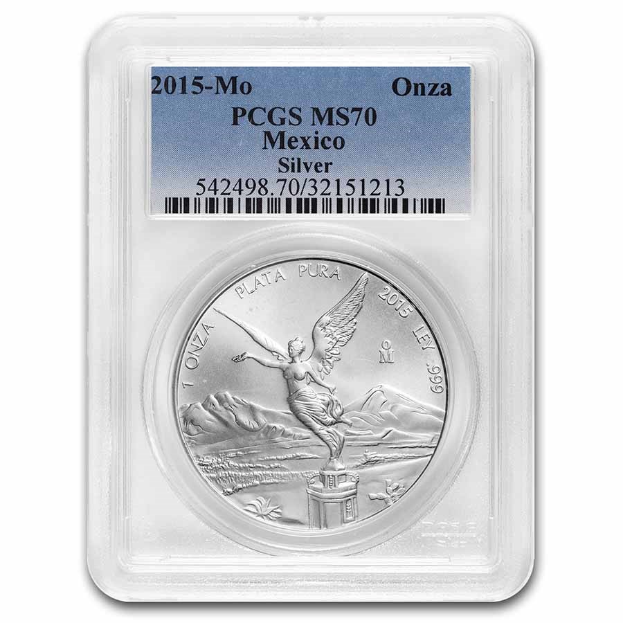 2015 Mexico 1 oz Silver Libertad MS-70 PCGS