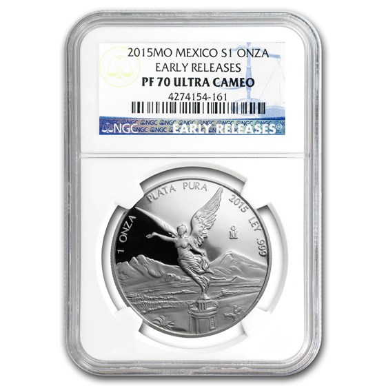 2015 Mexico 1 oz Silver Libertad PF-70 NGC (Early Release) 2015 Mexico 1 oz Silver Libertad PF-70 NGC (Early Release)