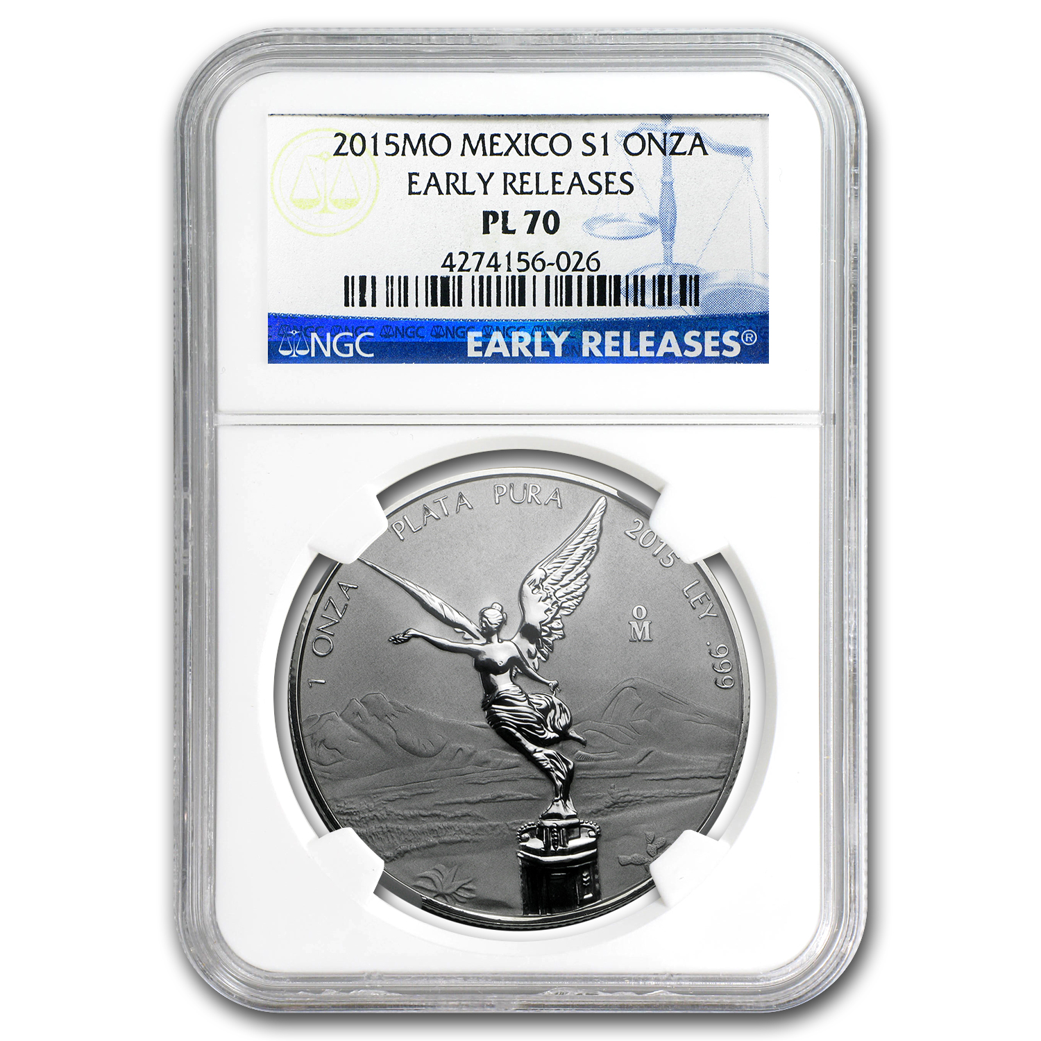 Buy 2015 Mexican 1 oz Silver Libertad Reverse Proof PL-70 NGC (ER