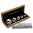 2015 Mexico 5-Coin Silver Libertad Proof Set (1.9 oz, Wood Box)