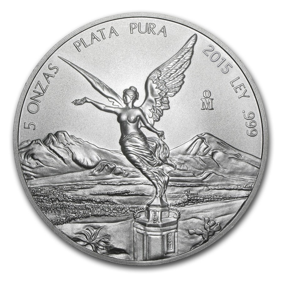 2015 Mexico 5 oz Silver Libertad BU