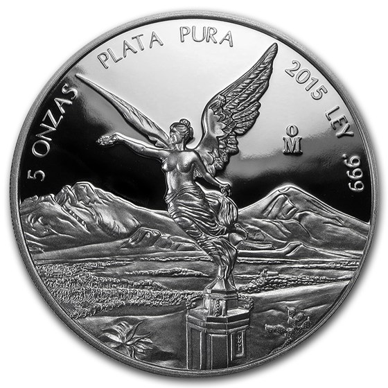 2015 Mexico 5 oz Silver Libertad Proof (In Capsule) 2015 Mexico 5 oz Silver Libertad Proof (In Capsule)