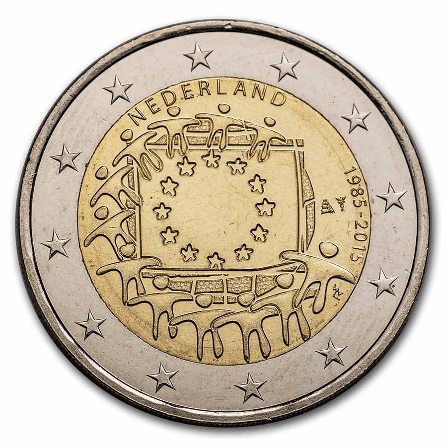 2015 Netherlands 2 Euro EU Flag BU