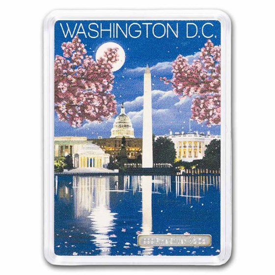 2015 Niue 1/2 oz Silver Vintage Mini Poster: Washington D.C. BU