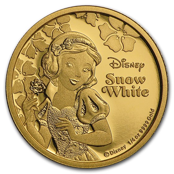 2015 Niue 1/4 oz Proof Gold $25 Disney Princess Snow White