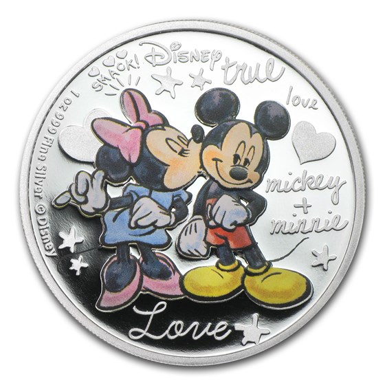 2015 Niue 1 oz Silver $2 Disney Crazy in Love (Colorized) 2015 Niue 1 oz Silver $2 Disney Crazy in Love (Colorized)