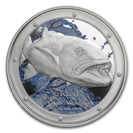 2015 Niue 1 oz Silver $2 Great Barracuda (w/Box & COA) 2015 Niue 1 oz Silver $2 Great Barracuda (w/Box & COA)