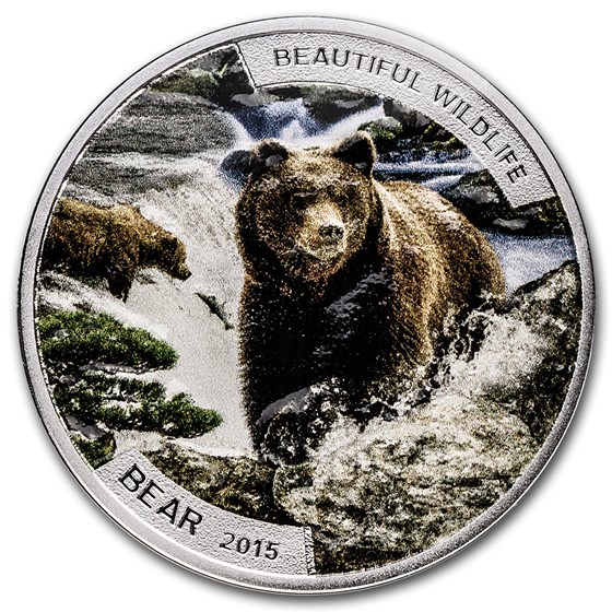 2015 Niue 1 oz Silver Beautiful Wildlife Bear 2015 Niue 1 oz Silver Beautiful Wildlife Bear