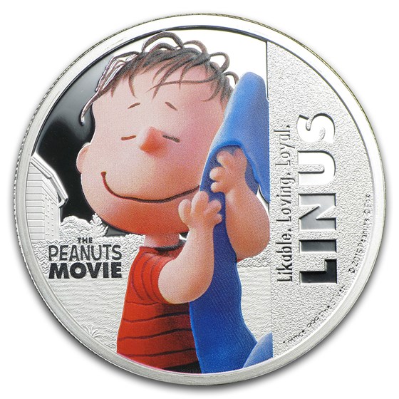 2015 Niue 1 oz Silver "The Peanuts Movie" Linus 2015 Niue 1 oz Silver "The Peanuts Movie" Linus
