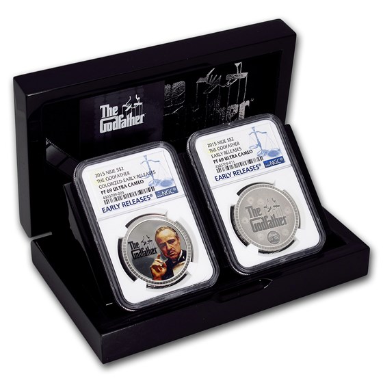 2015 Niue 2-Coin $2 Silver The Godfather Set PF-69 NGC
