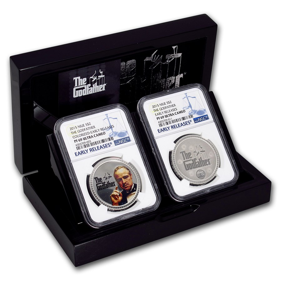 2015 Niue 2-Coin $2 Silver The Godfather Set PF-69 NGC