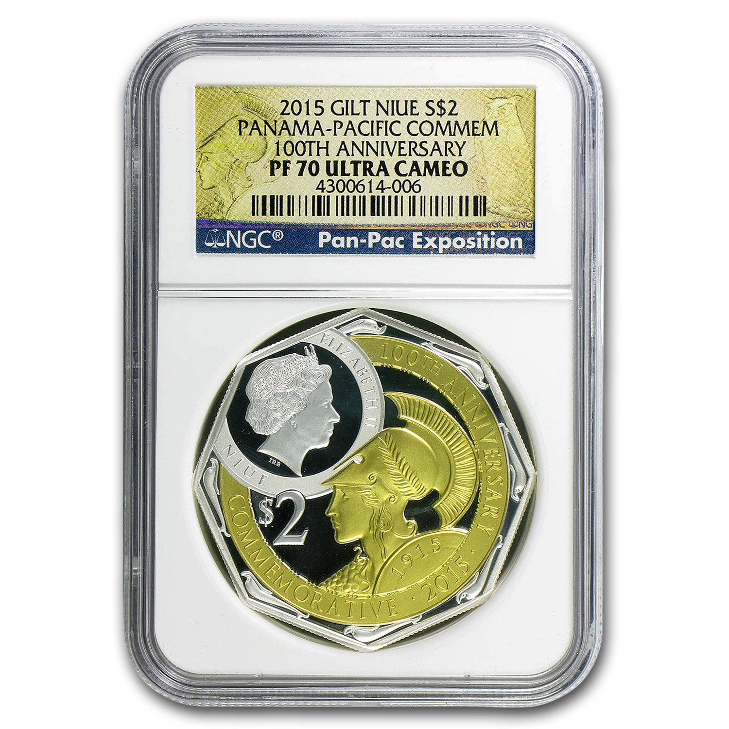 Buy 2015 Niue 2 oz Silver $2 Panama Pacific Commem PF-70 NGC | APMEX