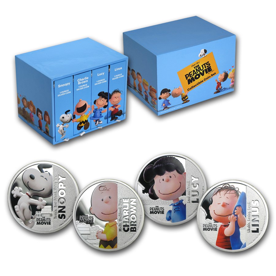 2015 Niue 4-Coin Silver "The Peanuts Movie" Set