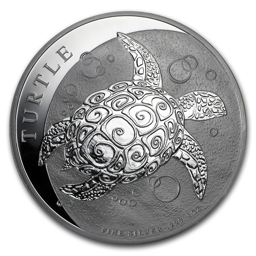2015 Niue 5 oz Silver $10 Hawksbill Turtle BU