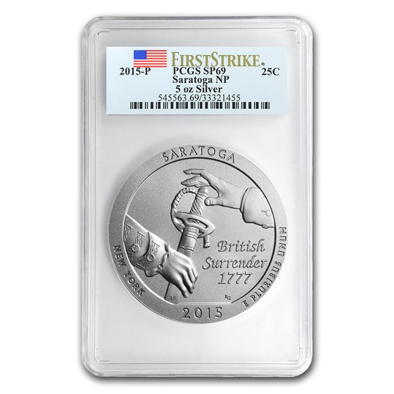2015-P 5 oz Silver ATB Saratoga SP-69 PCGS (FS) 2015-P 5 oz Silver ATB Saratoga SP-69 PCGS (FS)