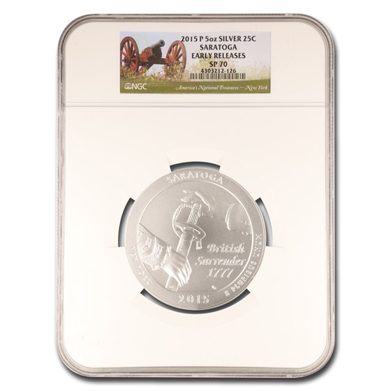 2015-P 5 oz Silver ATB Saratoga SP-70 NGC (Early Release) 2015-P 5 oz Silver ATB Saratoga SP-70 NGC (Early Release)
