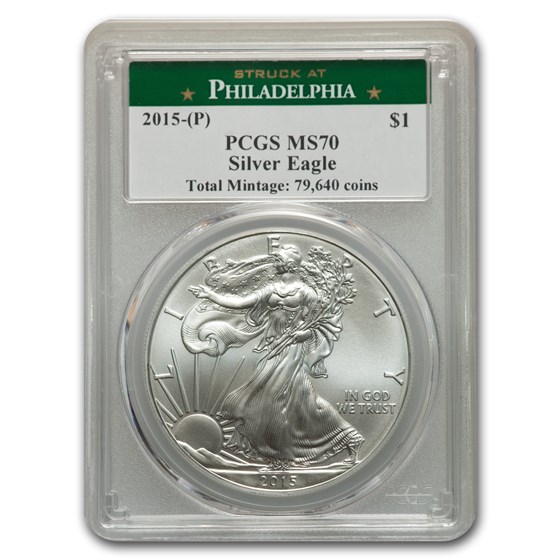 Buy 2015 (P) American Silver Eagle MS70 PCGS (Philadelphia Mint) APMEX