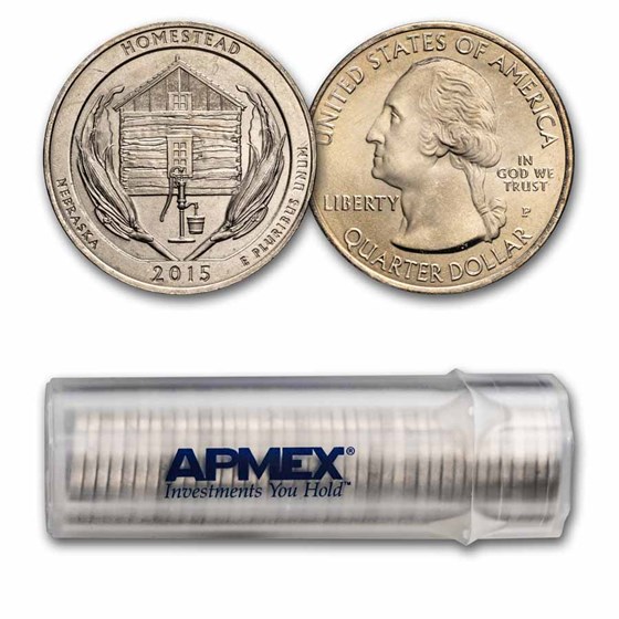 2015-P ATB Quarter Homestead National Monument 40-Coin Roll BU 2015-P ATB Quarter Homestead National Monument 40-Coin Roll BU