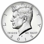 2015-P Kennedy Half Dollar 20-Coin Mint Wrapped Roll BU