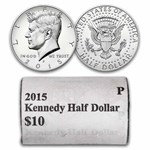 2015-P Kennedy Half Dollar 20-Coin Mint Wrapped Roll BU