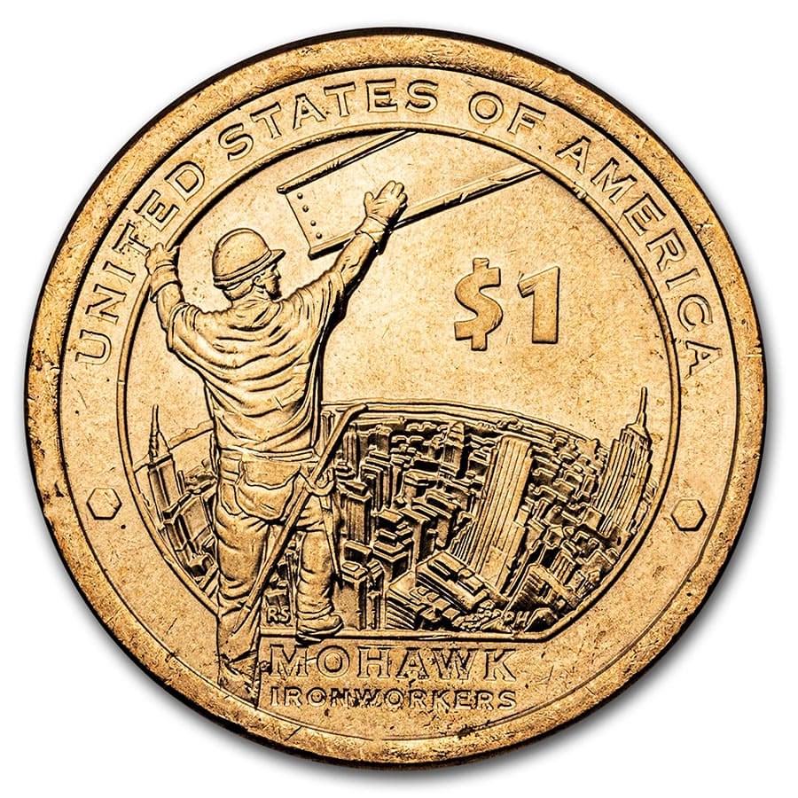 2015-P Native Amer $1 - Mohawk Ironworkers BU