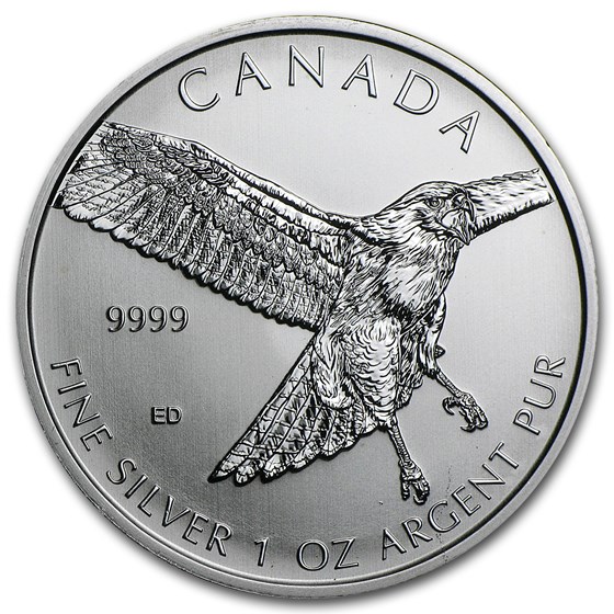2015 RCM 1 oz Silver Birds of Prey Red Tailed Hawk (Spotted/Dmgd) 2015 RCM 1 oz Silver Birds of Prey Red Tailed Hawk (Spotted/Dmgd)