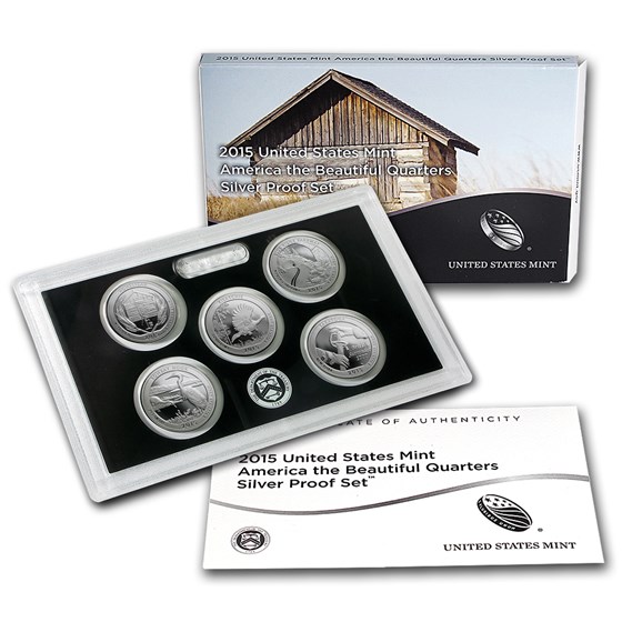 2015-S America the Beautiful Quarters Silver Proof Set 2015-S America the Beautiful Quarters Silver Proof Set