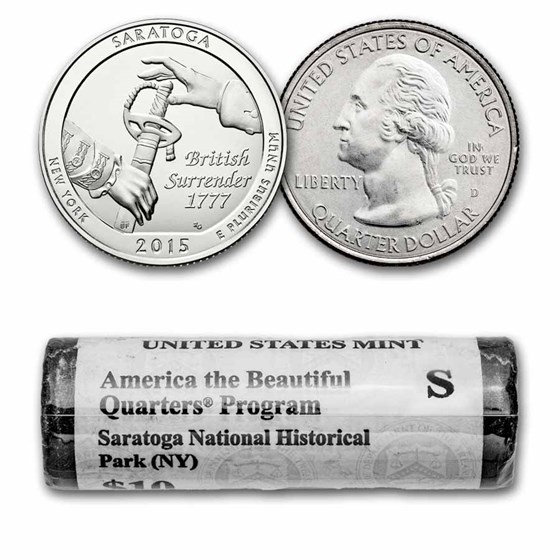 2015-S ATB Quarter Saratoga National Park 40-Coin Roll Gem Proof 2015-S ATB Quarter Saratoga National Park 40-Coin Roll Gem Proof