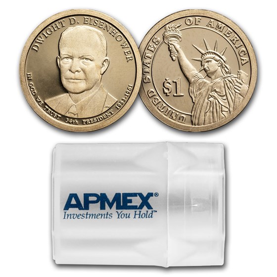 2015-S Dwight Eisenhower 20-Coin Presidential Dollar Roll PR 2015-S Dwight Eisenhower 20-Coin Presidential Dollar Roll PR