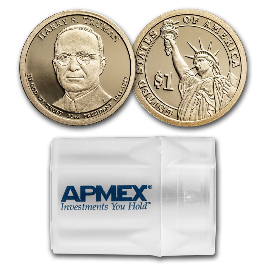 2015-S Harry Truman 20-Coin Presidential Dollar Roll PR