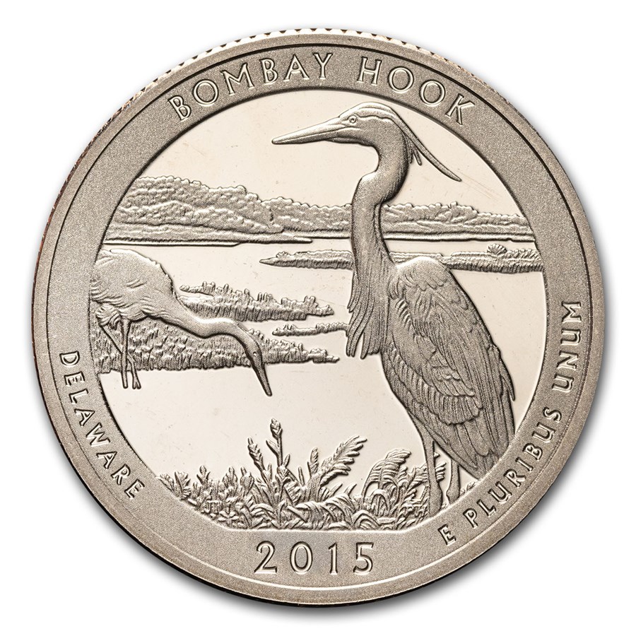 2015-S Quarter ATB Bombay Hook National Wildlife Gem Proof